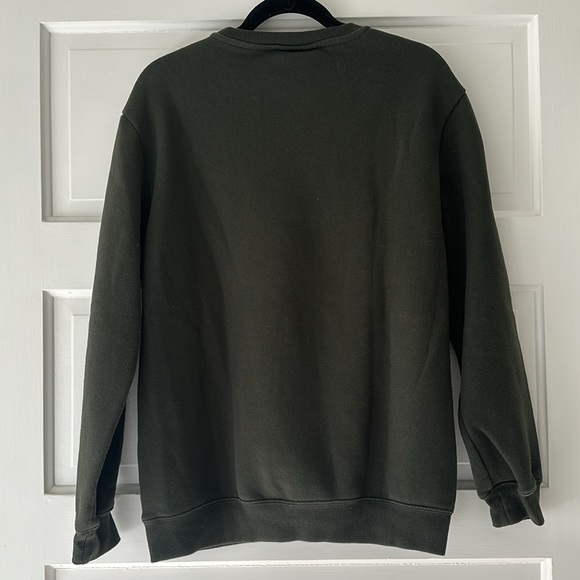H&M crew neck relaxed fit sweatshirt in evergreen - Picture 5 of 5